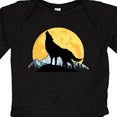 thumbnail image 4 of Inktastic Wolf Wilderness Mountains Moon Boys or Girls Long Sleeve Baby Bodysuit, 4 of 5