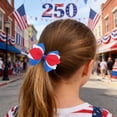 thumbnail image 5 of Zanarzt Girls Bows Independence Day Hair Bow Flag Bowknot 4th Of July Hair Bow Pin Bow Hair Hairpins 250 Anniversary Hair Bow Clips White,3-12 Years, 5 of 6
