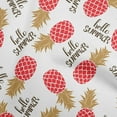 thumbnail image 1 of oneOone Cotton Poplin Red Fabric Tropical Pineapple Sewing Craft Projects Fabric Prints By Yard 56 Inch Wide, 1 of 4