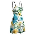thumbnail image 4 of Bright Floral Summer Pattern Design Summer Dresses For Women A-line Dress Sleeveless Dress, 4 of 6