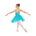 thumbnail image 2 of Raenseen Kids Girls Shiny Rhinestone Figure Ice Skating Dress Gymnastic Skirted Leotard Ballerina Outfit Competition Dancewear Blue Green 16, 2 of 7