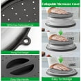 thumbnail image 3 of 2 In 1 Microwave Cover & Mat, Microwave Splatter Cover for Food Guard Lid Collapsible Plate Cover, Silicone Microwave Mat Heat Resistant Multifunctional Oven Mat, As Trivet, Hot Pad, Pot Holder, 3 of 5