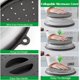 thumbnail image 3 of 2 In 1 Microwave Cover & Mat, Microwave Splatter Cover for Food Guard Lid Collapsible Plate Cover, Silicone Microwave Mat Heat Resistant Multifunctional Oven Mat, As Trivet, Hot Pad, Pot Holder, 3 of 5