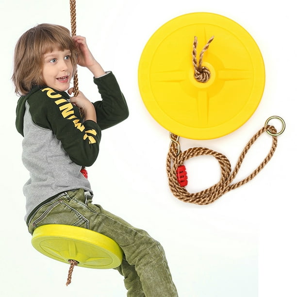 LeKing Children's Swing Green Plastic Disc Swing Outdoor Indoor