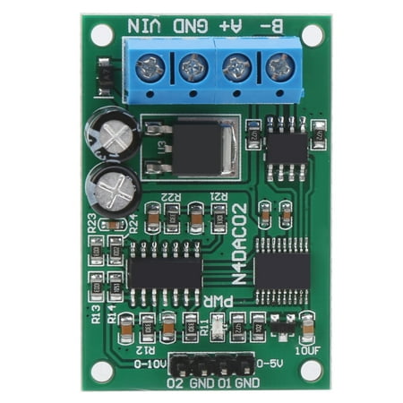 

EBTOOLS DC 12V 2CH DAC 0‑5V 0‑10V PWM To Voltage Analog Converter RS485 RTU Board HQ