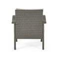thumbnail image 4 of Noble House Keana Outdoor 4 Chair Chat Set w Fire Pit Gray, 4 of 7