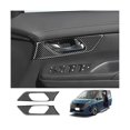 thumbnail image 2 of Ajuste de la cubierta del cuenco de la manija interior de la puerta delantera de la textura del patrón de fibra de carbono del coche para C28 2022-2023 Acce del coche, 2 of 5