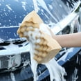 thumbnail image 5 of PEONAVET Car Wash Sponge, Cleaning Sponge for Car Washing with Textured Design-Bug Scrubbing Side & Soft Sea Sponge Foam, Car Cleaning Supplies, 5 of 7