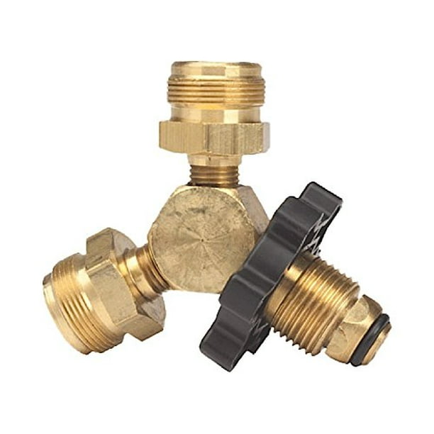 PROPANE Y MALE ADAPTER (POL X (2) MALE 1IN 20 THROWAWAY FITTINGS