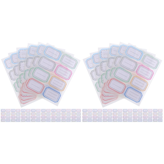 2 PCS Handwritten Label Sticker Stickers for Water Bottles Labels Nail Colorful