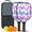 Black-2, variant on Pickleball Paddles Set Of 2, Fiberglass Surface, Vintage Floral & Butterfly, 4 Balls & Bag
