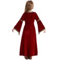 thumbnail image 2 of SUNSIOM Robe Médiévale Renaissance pour Filles, Robe de Cosplay à Manches Longues pour Halloween, Costume, 2 of 6