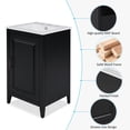 thumbnail image 5 of Leumius 20.3" Modern Bathroom Vanity with Sink, Functional Drawers & Built-in Door Shelves, Premium Soft-Close Doors - Sleek Space-Saving Design.Black, 5 of 6
