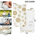 thumbnail image 3 of SKYSONIC 16"x28" Face Hand Towel Set, Christmas Pattern Trendy Golden Snowflakes Cotton Washcloths, Quick-Dry Highly Absorbent Bath Towels 2 PCS for Bathroom Ktichen Travel SPA Gym, 3 of 7
