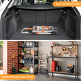thumbnail image 3 of Foldable Hand Truck, 3-in-1 Aluminum Collapsible Dolly Cart with 4 Rubber Wheels and Retractable Handle, Portable Moving Dolly, Orange, 3 of 7
