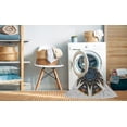 thumbnail image 2 of Ahgly Company Machine Washable Indoor Square Transitional Platinum Silver Gray Area Rugs, 5' Square, 2 of 7