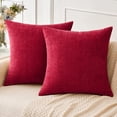 thumbnail image 1 of Fundas de Almohada MIULEE Navidad Rojo 50x50 cm Chenilla de Poliéster, 1 of 9