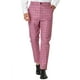 thumbnail image 2 of Pantalones a cuadros de negocios para hombre Pantalones de vestir a cuadros ajustados casuales Rosa L, 2 of 6