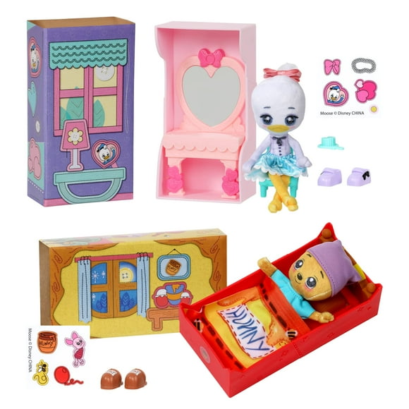 SWEET SEAMS Disney Single Pack Bundle: Daisy & Winnie The Pooh 6" Soft Rag Dolls and Playsets