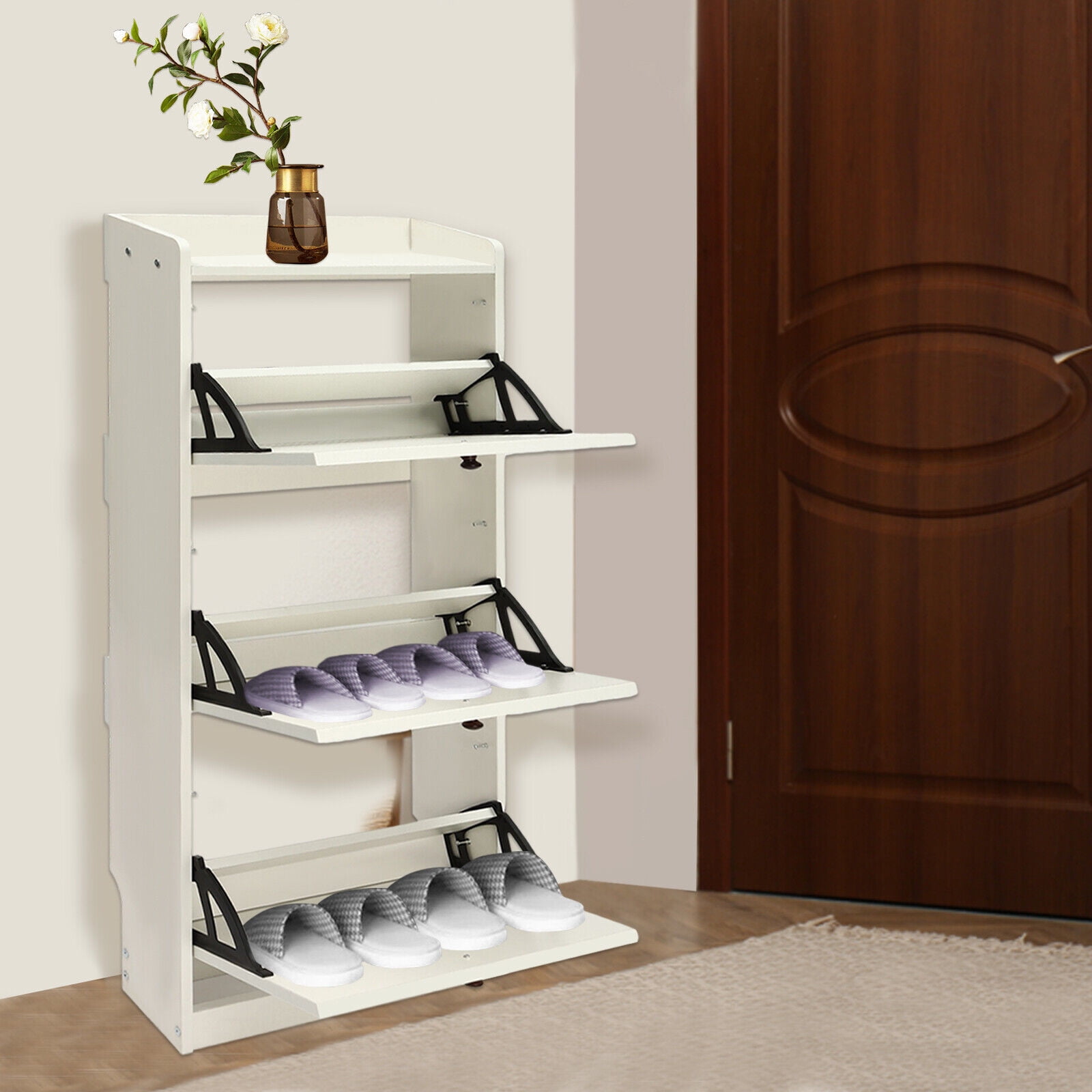 Shoe Cabinets Narrow Shoe Rack Ultra Thin Tipping Organizer Schuhschrä –  TheTrendWillOut