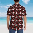 thumbnail image 4 of Gukieu Red Hot Chili 1 Print Men's Short-sleeved Shirts, Button-down Lapel Hawaiian Shirts, T-shirts, Beach Vacation Summer Casual Wear,Medium, 4 of 7