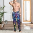 thumbnail image 2 of Sikiie Cosmic Purple Irises Pajama Pants Men, PJ Bottoms, Sleep & Lounge Pants-X-Large, 2 of 6