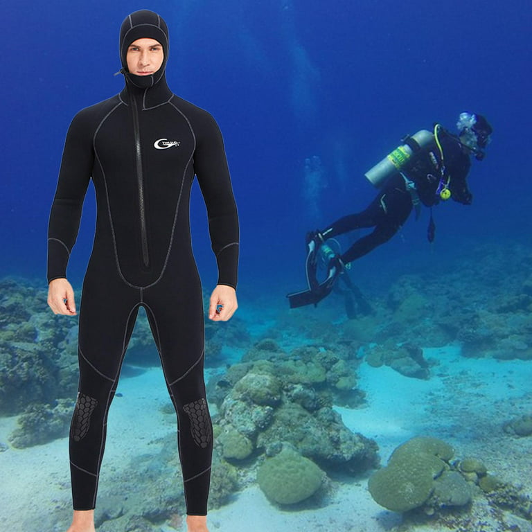 3mm Neoprene Wetsuit Scuba Diving Suit Unisex Hooded Wet Suit Keep Warm for  Surfing Snorkeling - XXL