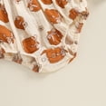 thumbnail image 6 of Newborn Baby Girls Halloween Outfits Ruffle Long Sleeve Pumpkin Print Romper Bodysuit with Headband Set Cute Fall Clothes, 6 of 8
