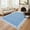 blue, variant on Washable 2x6 Runner Rug Beige Gray Long Non-Slip Carpet Foldable Bordered Low Pile Stain Resistant Indoor Accent