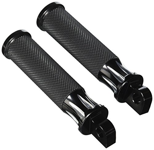 Arlen Ness 07-053 Soft-Touch-Griff – Schwarz, Genopptes Kraton-Gummi, Mit Aluminium-Endkappen, Für Motorräder