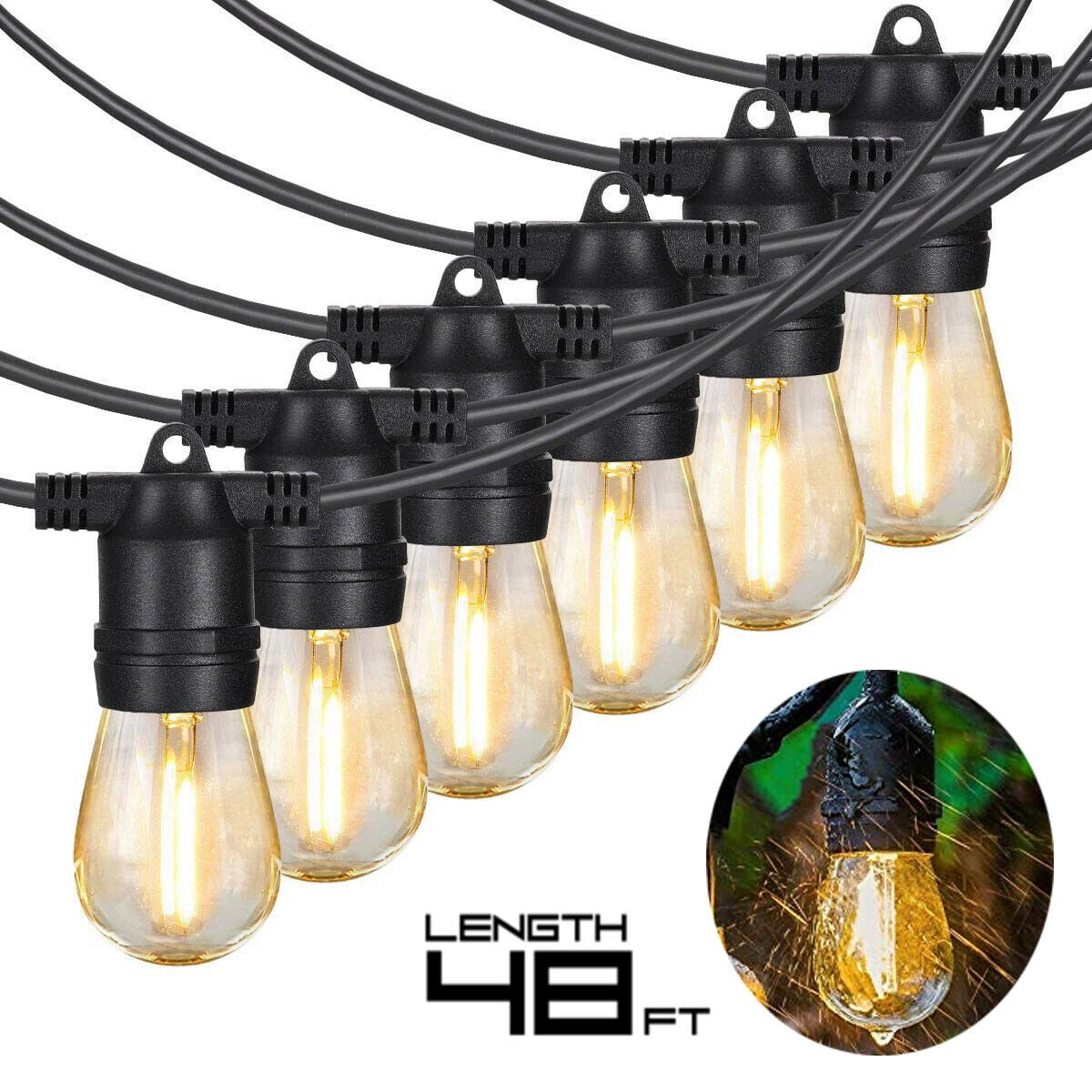 Christmas E27 LED Edison Starry Fairy String Light Bulb Xmas Party Lamp Decor US 
