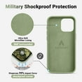 thumbnail image 4 of Designed for iPhone 15 Pro Max Phone Case, Liquid Silicone Ultra Slim Shockproof Protection iPhone 15 ProMax Case with Soft Anti-Scratch Microfiber Lining, 6.7 inch, Tea Green, 4 of 14