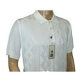 thumbnail image 4 of Mens Polo Shirt Slinky Sheer Short Sleeves Soft Touch by Stacy Adams 57007 White, 4 of 5