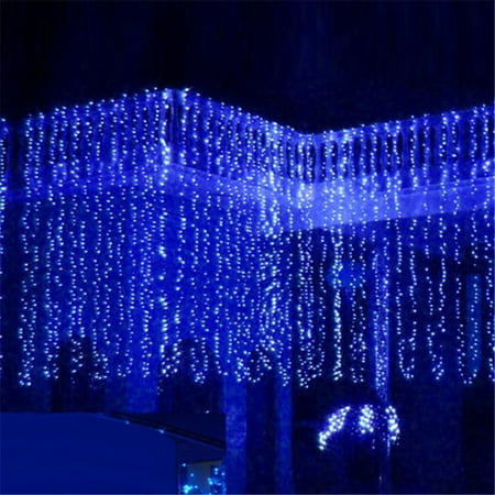 Agptek 300 Led Outdoor Fairy Curtains String Light For Xmas