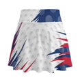 thumbnail image 2 of HELLHERO Golf Ball Patriotic Pattern Built-in Shorts Golf Skirts, Stretchy Comfortable Polyester Spandex Tennis Skirt for Daily Wear Yoga Pickleball, 2 of 9