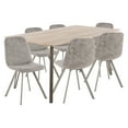 thumbnail image 1 of Lumisource Sedona 7 Piece Dining Set In Dark Brown And Grey DS-SDNA7 DBN+GY, 1 of 6