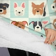 thumbnail image 3 of Oversized Wearable Blanket Hoodie,Lovely Dog Breeds Sherpa Blanket Hoodie with Super Pockets,Super Warm Fuzzy Pullover for Women & Men, 3 of 6
