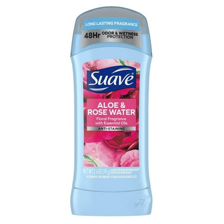 Suave Deodorant 2.6oz 48Hr Aloe & Rose Water Invisible Solid