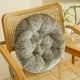 thumbnail image 5 of Cojín redondo de lino | Cojín de tatami transpirable para verano | Relleno de fibra de poliéster suave y grueso | Cojín multicolor para silla perezosa para dormitorio y sala de estar, 5 of 6
