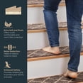 thumbnail image 5 of MBIGM Carpet Stair Treads Non-Slip for Indoor Steps, Soft Plush Polyester Stair Runners, Coffee Liquor / Beige, 4 Pack, 5 of 8