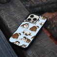 thumbnail image 4 of WIRESTER Shockproof Soft Rubber Cover Case for Apple iPhone 16 Pro 6.3" 2024, Brindle Brown English Bulldog Funny Playful Postures On Light Blue Background, 4 of 5