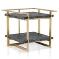 thumbnail image 5 of Furniture of America Meliman Metal 3-Piece Coffee Table Set in Gold and Black, 5 of 15