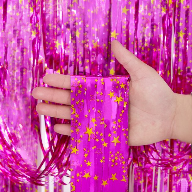 Foil Curtains Shimmer Curtain For Birthday Wedding Party Bright Rain