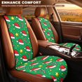 thumbnail image 3 of CHAQLIN Christmas Icon Pattern Car Seat Covers for Vans, Quilted Design with Buckle Car Front Seat Covers 2‑Piece Set Quilted Breathable Fabric Car Seat Covers Protector, 3 of 7