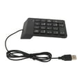 Wired Number Pad Black USB Connection 18 Keys Quiet Plug and Play Smoothing Numeric Keypad for