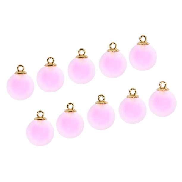 10 piezas Mini bola de cristal Multicolor mate adorno colgante para Navidad Rosado Zulema Ronda mate colgante de cristal