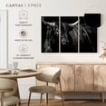 thumbnail image 5 of Elephant Stock Brindle Rodeo Bull Wall Art - Horizontal Multi Panel Canvas - Living Room Wall Decor - Animal Multi Panel - Black And Gray Decor By Julie Chapman - 38" x 24", 5 of 8