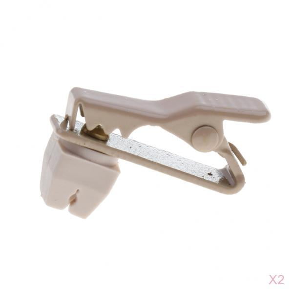 2 Piezas Micrófono De Solapa Mic Clip Clamp Holder Radio Sunnimix Clip de corbata Mic Lavalier