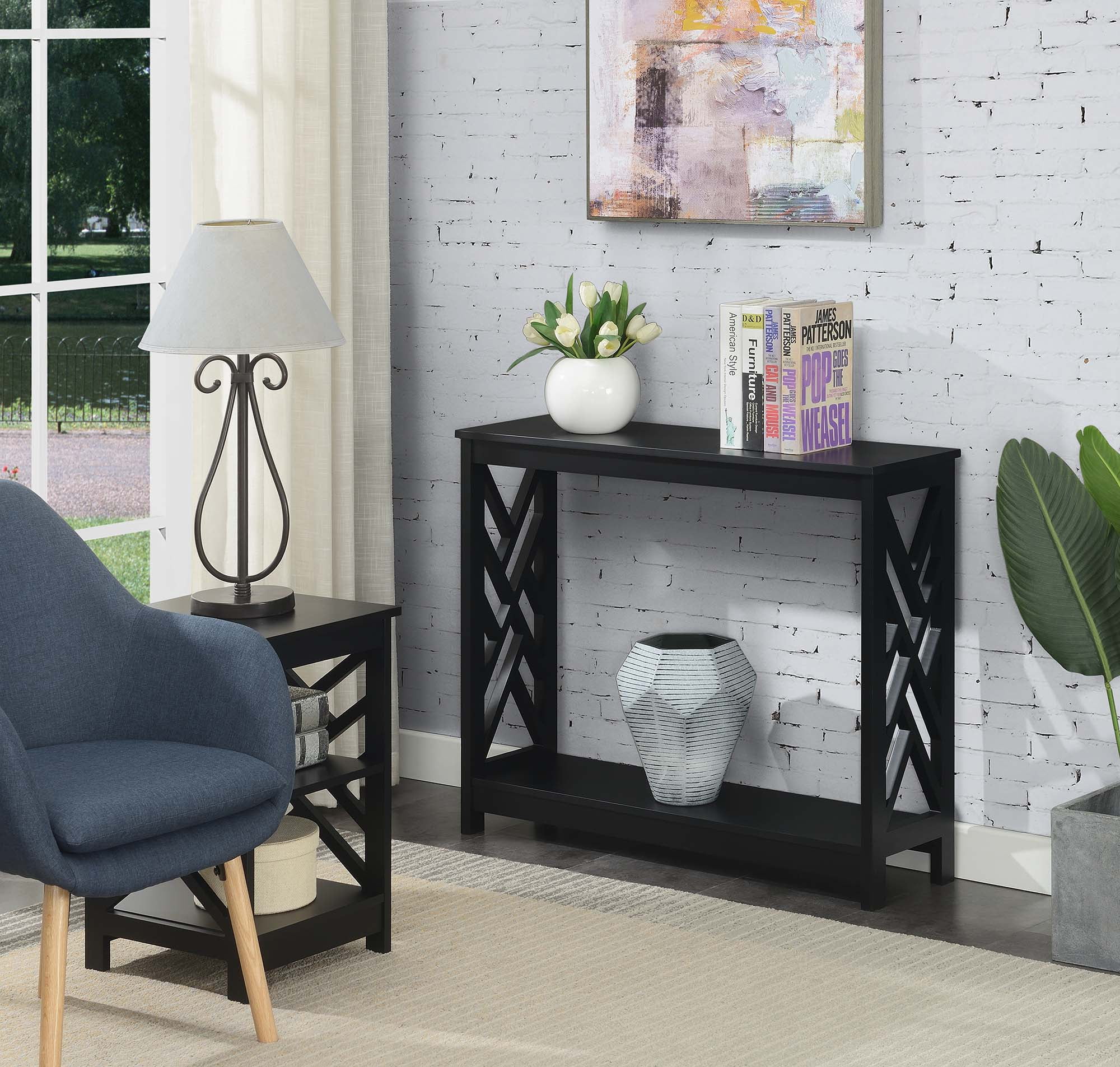 Convenience Concepts Oxford 39.5 In. L Coral 31.5 In. H Rectangle MDF Console Table With Drawer S20 373