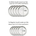 thumbnail image 3 of 10PCS Canning Lids Regular Mouth,3.3in/2.76in Mouth Mason Jar Lids,Ball Kerr Jar with Lids with Leak proof Airtight Seal Rust Proof Split,Regular Mouth Kerr Mason Jars Food Grade,Canning Food DIY, 3 of 6